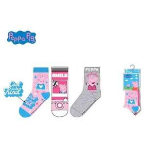 Peppa Pig Peppa Malac zokni szett/3db szürke rózsaszin 31-34 44260427 Gyerek zokni, térdtappancs