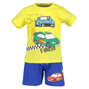 Set de 2 piese vara Blue Seven pentru băieți, tricou și pantaloni scurți, colecție auto, bumbac organic, 18-24 luni (86 cm) - Modă și îmbrăcăminte