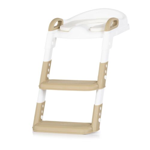 Chipolino Kiddy lépcsős WC szűkítő, latte színű, oldalnézet - WC szűkítő