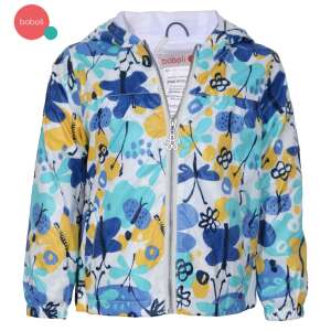 Ľahká bunda Boboli s motívom motýľov pre malé dievčatá, vodoodpudivá, s kapucňou, 6-9 mesiacov (74 cm) - Boboli