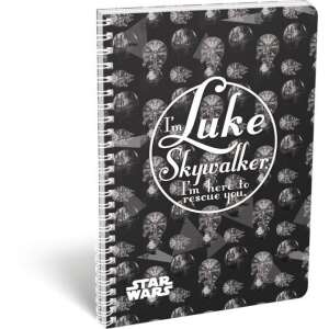 Caiet spiralat Lizzy Card A4 cu linii, cu temă Star Wars, cu citat de la Luke Skywalker și model Millennium Falcon - Caiete