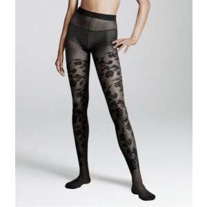 H&M Damen Schwarze Blumenmuster Strumpfhose, Größe S - H&M