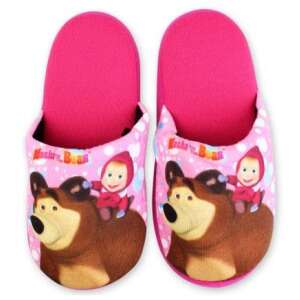 Ružové detské papuče Masha a Medveď, veľkosť 29-30 - Detské papuče