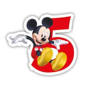 Lumânare de tort Disney Mickey Mouse pentru a 5-a aniversare - Decoratiuni pentru tort