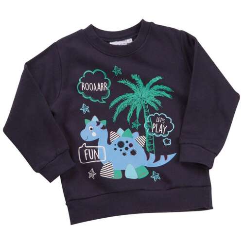 Blaues Sweatshirt mit Dinosaurier-Motiv für Kinder, Mini Kidz, 2-3 Jahre