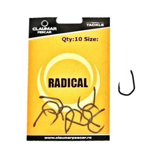 Claumar Radical Teflon Horgok 6-os méret, 10db - Tartós és Éles Pontyozó Horgok - Horgász horog