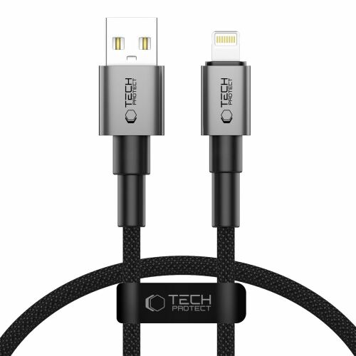 TECH-PROTECT ULTRABOOST DNA LIGHTNING KÁBEL 12W/2.4A 25CM VAS SZÜRKE 157601572 - Lightning kábel