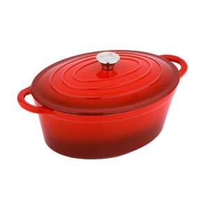 Carl Schmidt Sohn KOCH SYSTEME XANTEN+, high-quality enamelled cast iron duck/roasting pan 33 x 25 cm, red