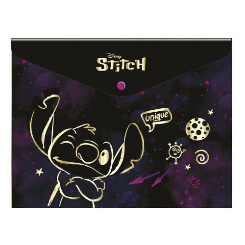 COOLPACK Stitch Gold A4 irattartó Stitch mintával, tökéletes iskolába és irodába - Iratvédő tasak