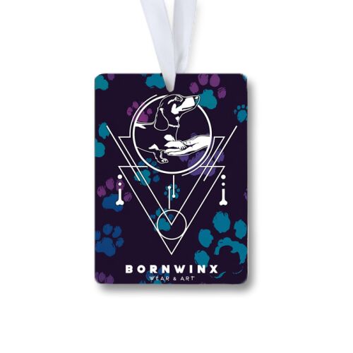 Bornwinx Tacskó mintás autóillatosító, Kubeba illattal, Kutyás design - Autóillatosító