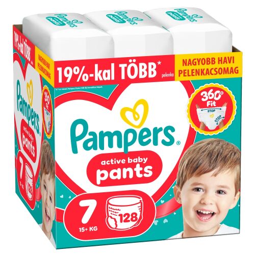 Pampers Active Baby Bugyipelenka 15kg+ Junior 7 (128db) 157649433 - Pelenka