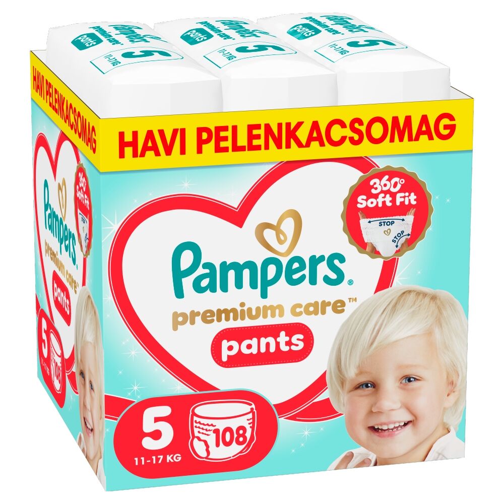 E-shop Pampers Premium Care Plienkové nohavičky 11-17kg Junior 5 (108 ks)