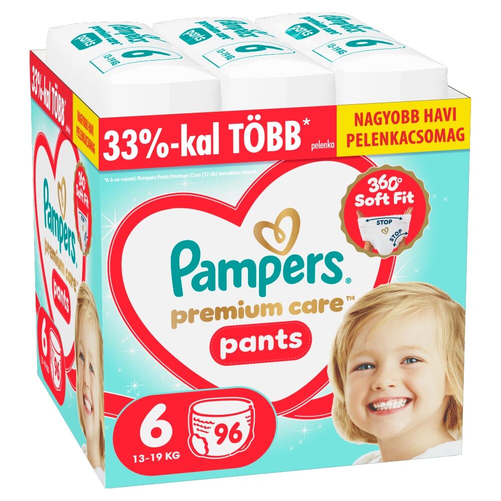 E-shop Pampers Premium Care Plienkové Nohavičky 13-19kg Junior 6 (96 ks)