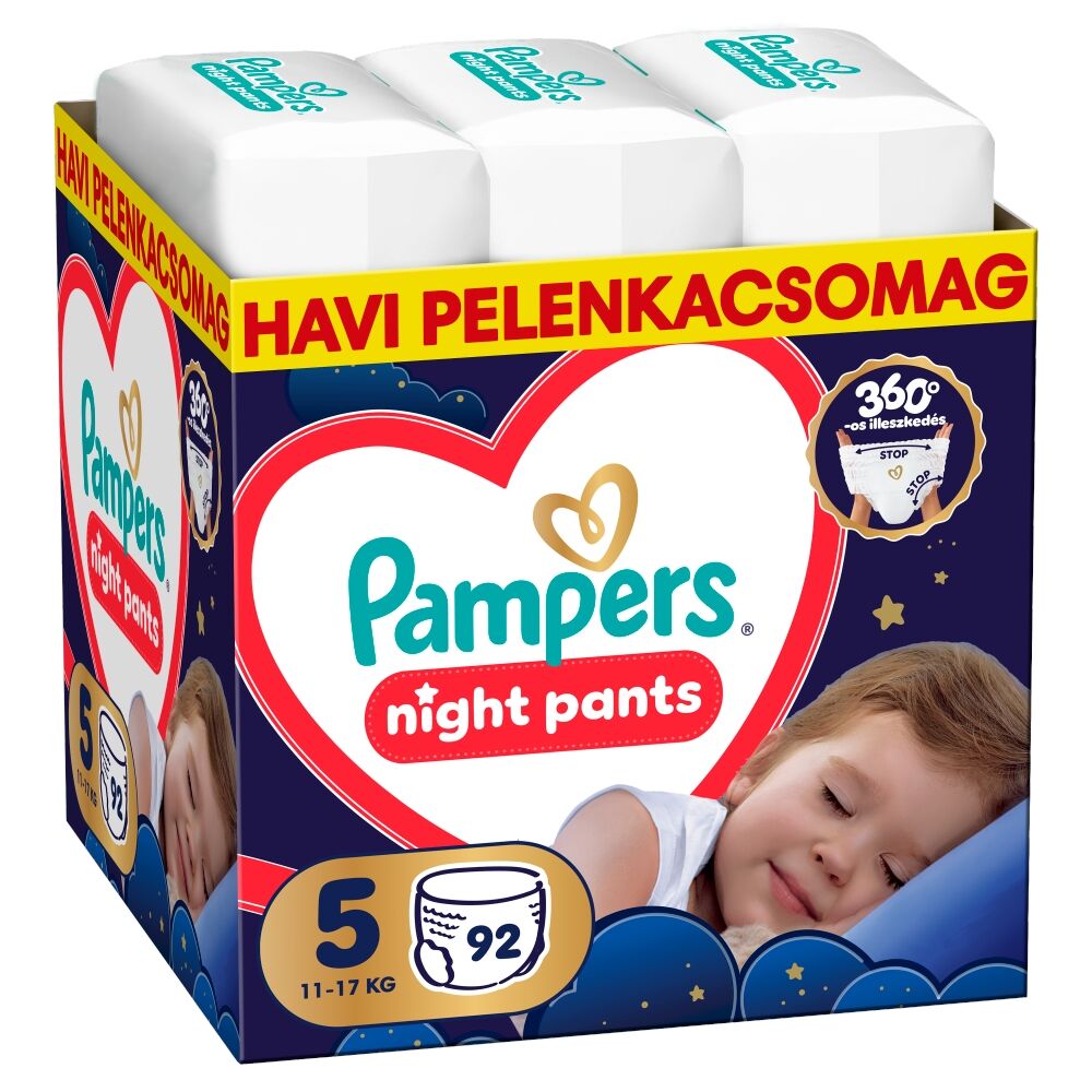 E-shop Pampers Night Plienkové nohavičky 11-17kg Junior 5 (92ks)