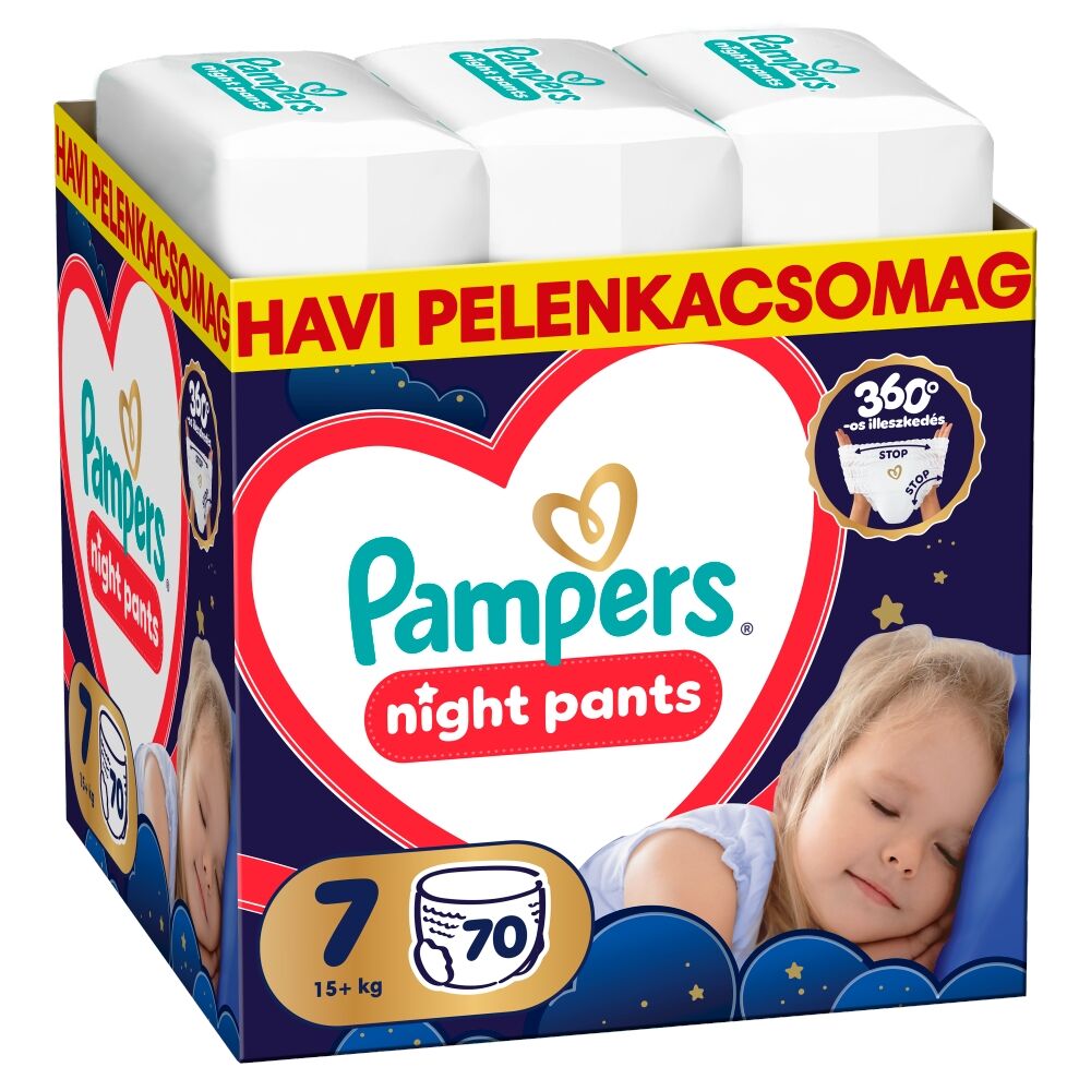 E-shop Pampers Night Nohavičkové plienky 15kg+ Junior 7 (70 ks)