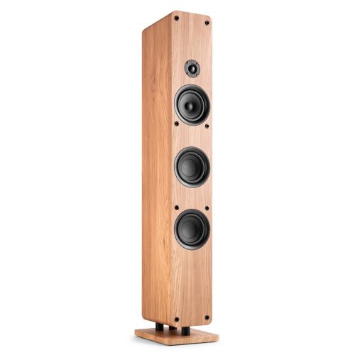 Audizio ARCO hifi torony hangfal, világosbarna, ferde nézet - Hangfal