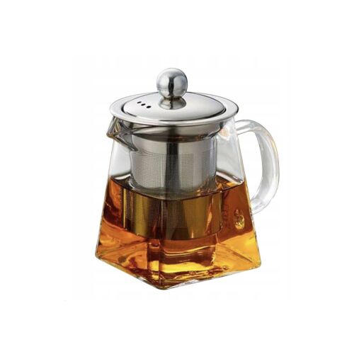 Üveg teáskanna rozsdamentes acél szűrővel tea készítéshez - Teáskanna