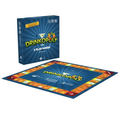 Drinkopoly társasjáték, doboz és játéktábla, felnőtt ivós játék - Felnőtt ajándék