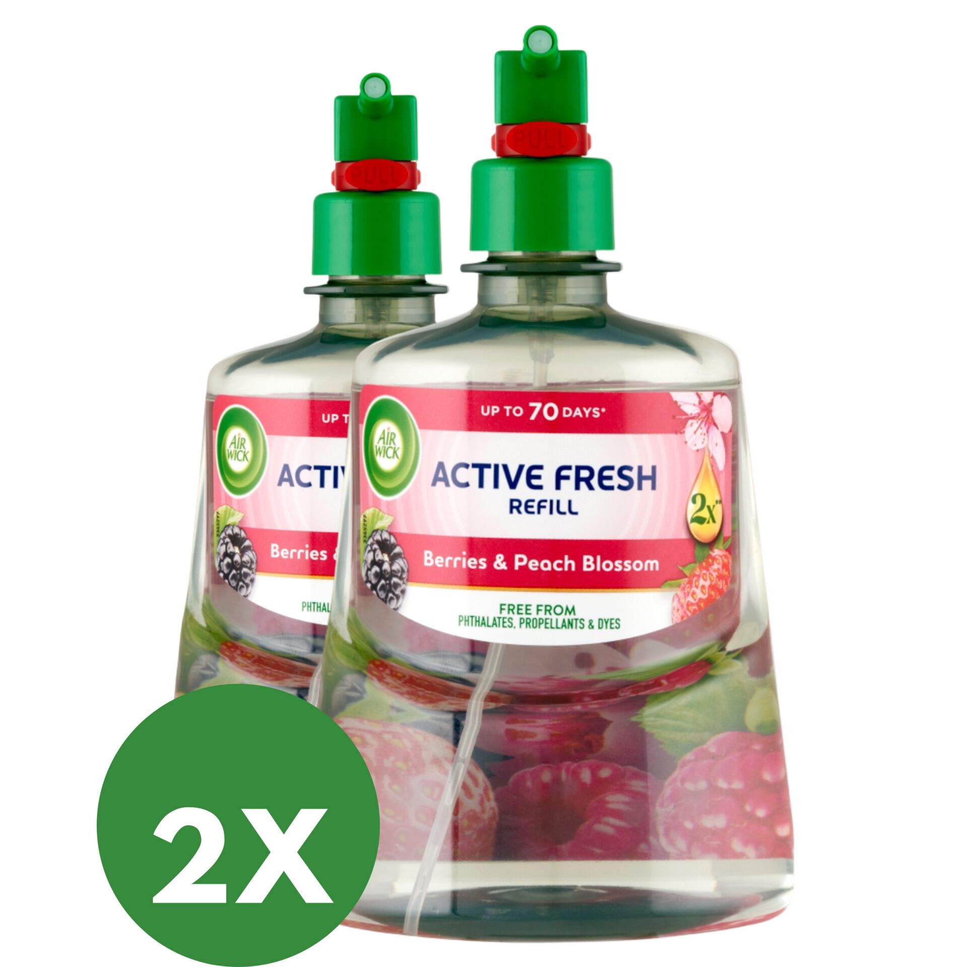 E-shop Air Wick Active Fresh Lesné plody a broskyňový kvet náplň do auto...