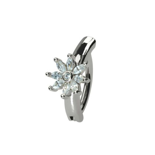 Köldök piercing clicker virággal (ezüst színű) 157792067 - Banán piercing