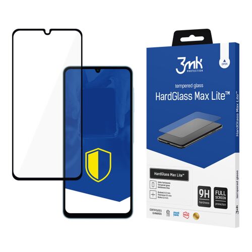 Samsung Galaxy A06 - 3mk keményüveg Max Lite fekete 157839765 - Kijelzővédő fólia