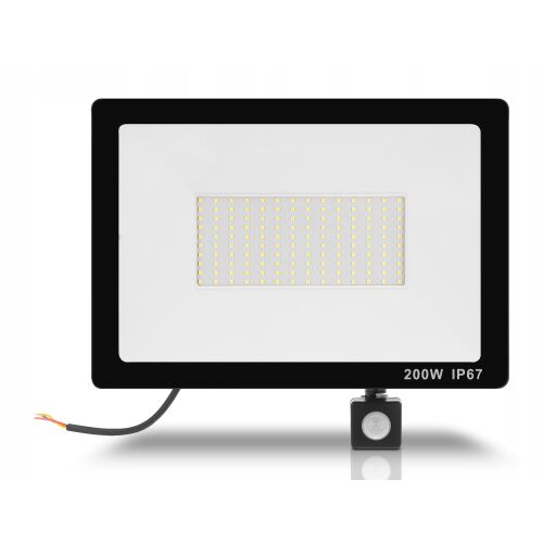 LED reflektor 200W PREMIUM B mozgásérzékelővel, elölnézet - Mozgásérzékelős lámpa