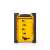 Nedis Jobsite FM Bluetooth radio, yellow and black, back view