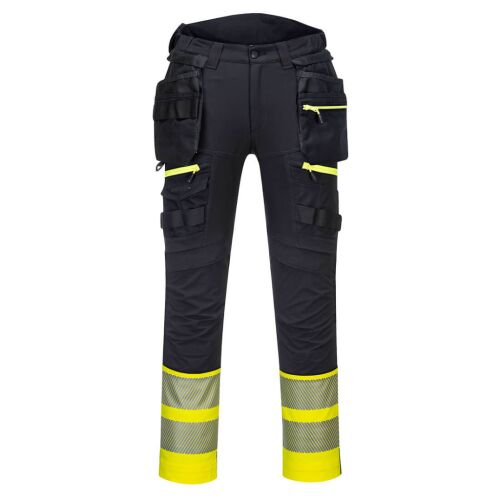DX4 Hi-Vis levehető holster zsebes Class 1 nadrág Yellow/Black 33 157855948 - Munkásnadrág