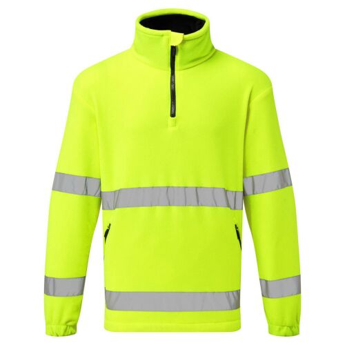 Hi-Vis s	árga pol	óver h	úz	óz	árral 	és f	ényvisszaver	ő cs	íkokkal, J	ól l	áthat	ó munkaruha f	érfiaknak 	és n	őknek - Láthatósági ruházat