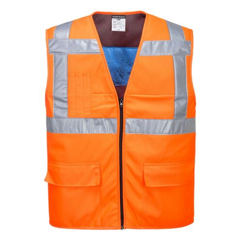 Jól láthatósági hűtőmellény narancs L/XL