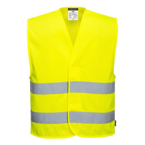 Portwest MeshAir Hi-Vis kéttónusú mellény, sárga, szellőző biztonsági mellény - Láthatósági ruházat