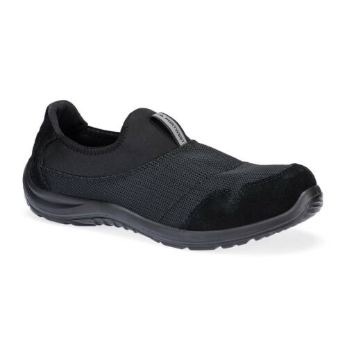 Acél Textil Slip On cipő S1P SR FO ESD fekete 44