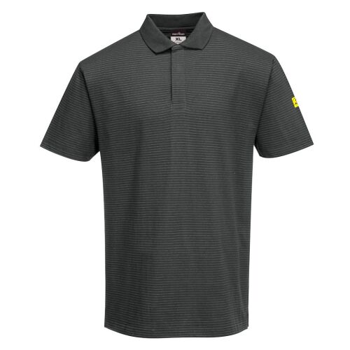 Zoom Grey antisztatikus ESD pólóing 4XL, szürke csíkos munkás pólóing - Munkás póló