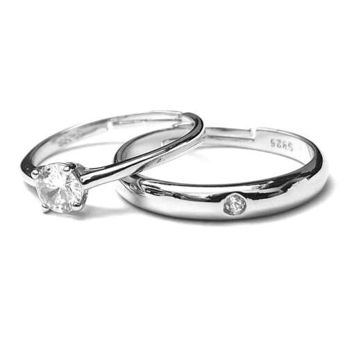 Romantikus köves páros gyűrű, állítható méret 50381059