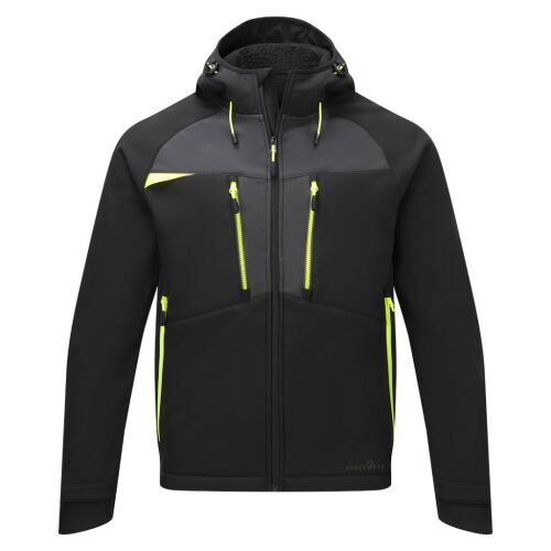 Portwest DX4 fekete softshell téli munkakabát, vízálló és szélálló - Munkakabát