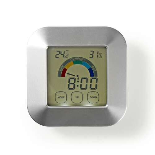 Konyhai hőmérő | Ezüst / Fehér | Műanyag | Digitális kijelző | 85 mm | 24 mm | 85 mm