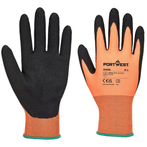 Dermi-Grip NPR15 Nitril Sandy kesztyű Orange/Black S