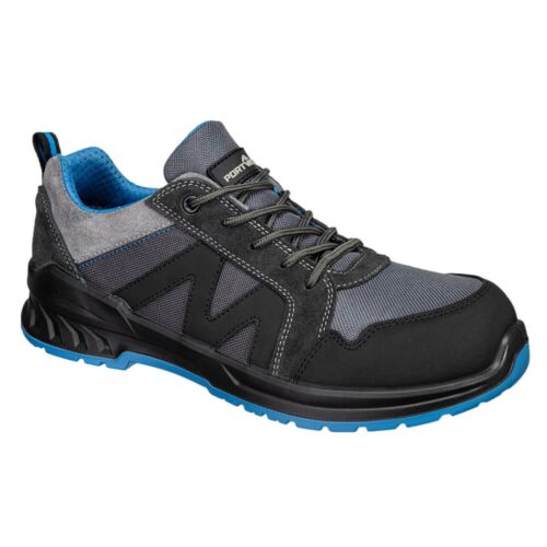 Kompozit hasított bőr és textil cipő S1 SR FO Black/Blue 44