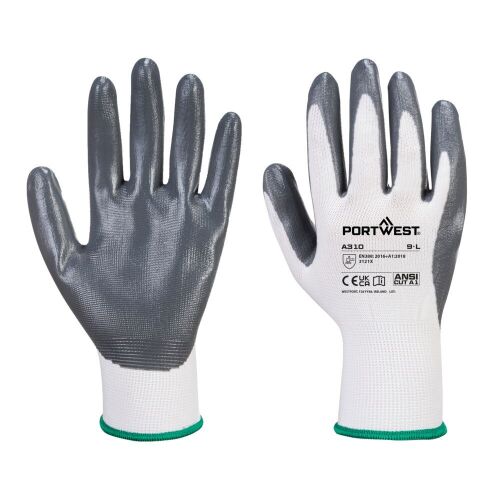 Vending Flexo Grip kesztyű (288 pár) White/Grey XL