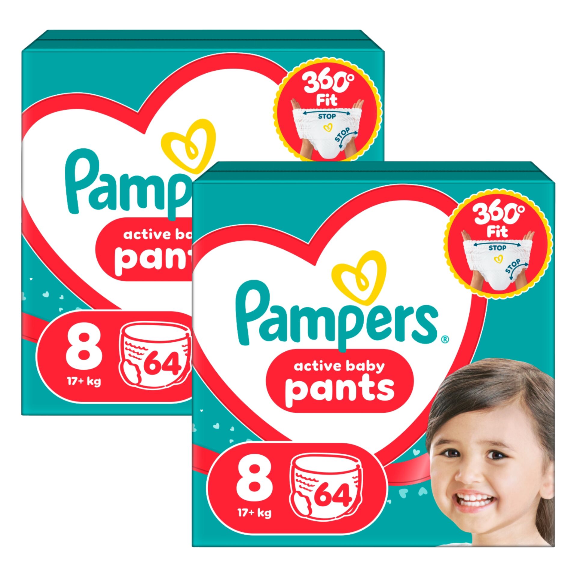E-shop Pampers Active Baby Plenkové nohavičky 17kg+ XL 8 (128ks)