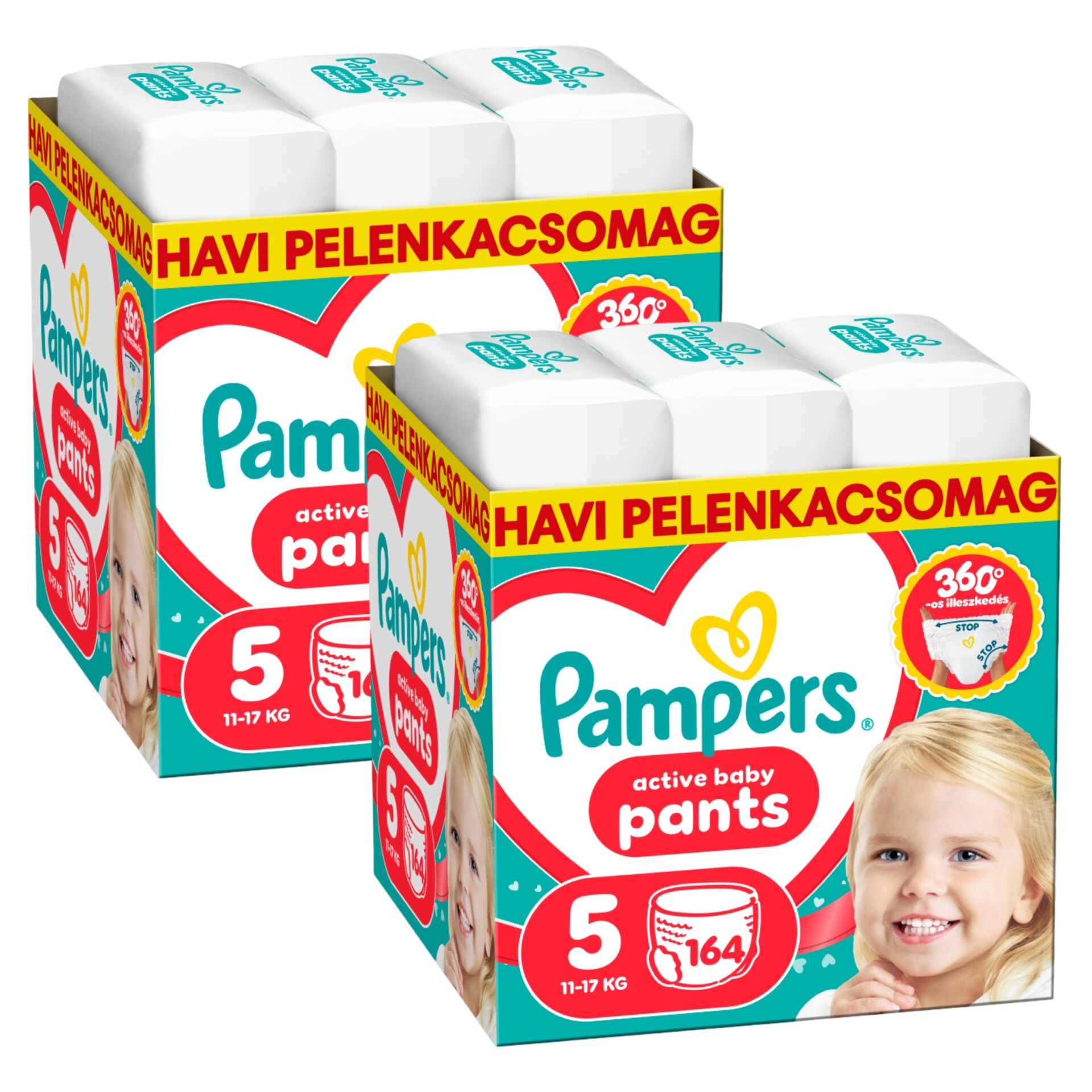 E-shop Pampers Active Baby plienkové nohavičky 11-17kg Junior 5 (328 ks)