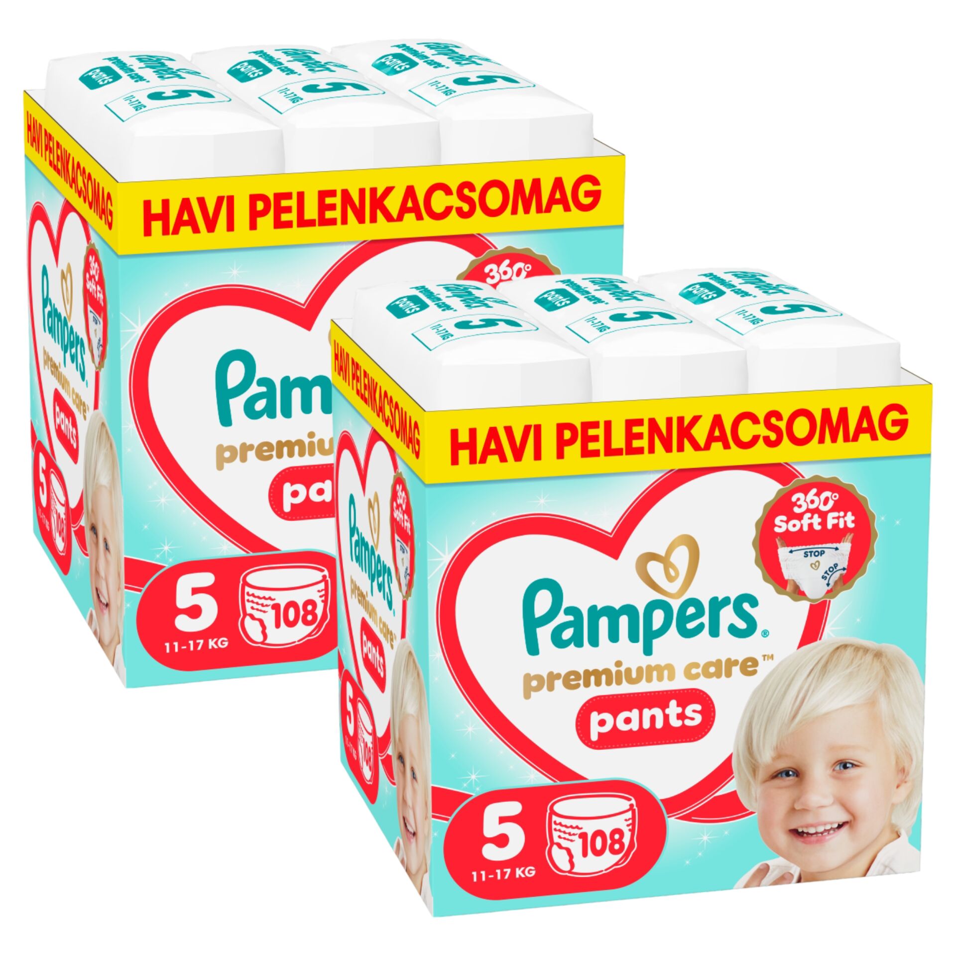 E-shop Pampers Premium Care Plenkové nohavičky 11-17kg Junior 5 (216 ks)