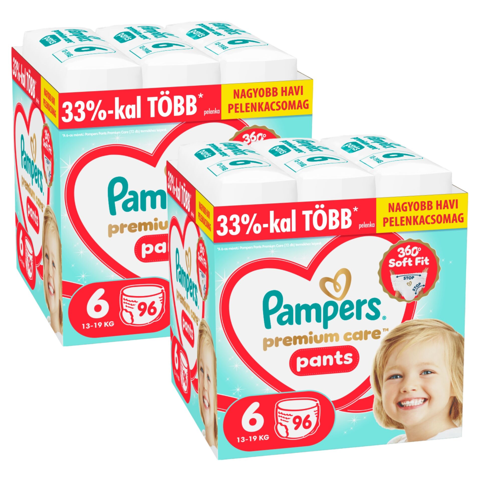E-shop Pampers Premium Care Nohavičkové plienky 13-19kg Junior 6 (192 ks)