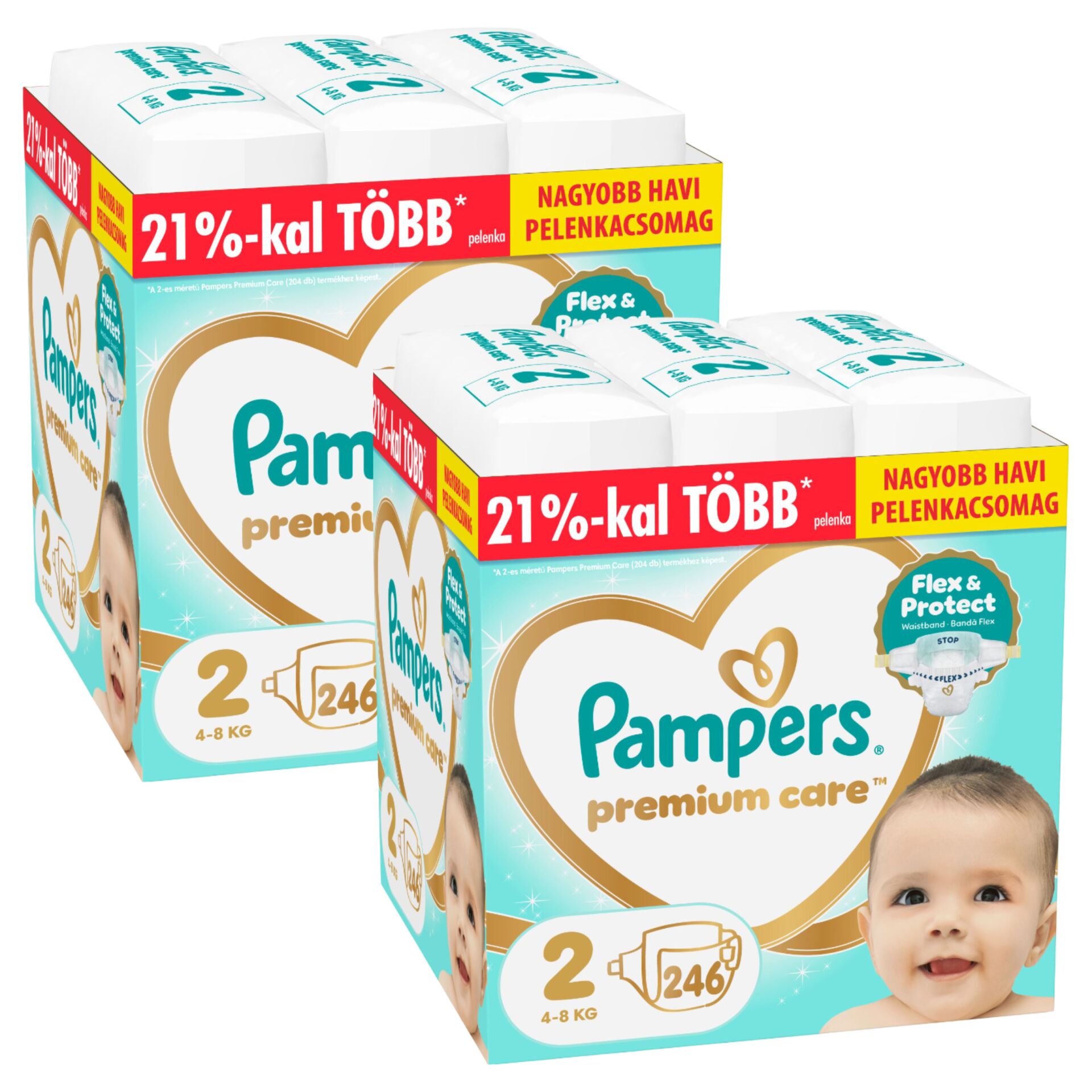 E-shop Pampers Premium Care Mesačné Balenie Plienok 4-8 kg Mini 2 (492 ks)