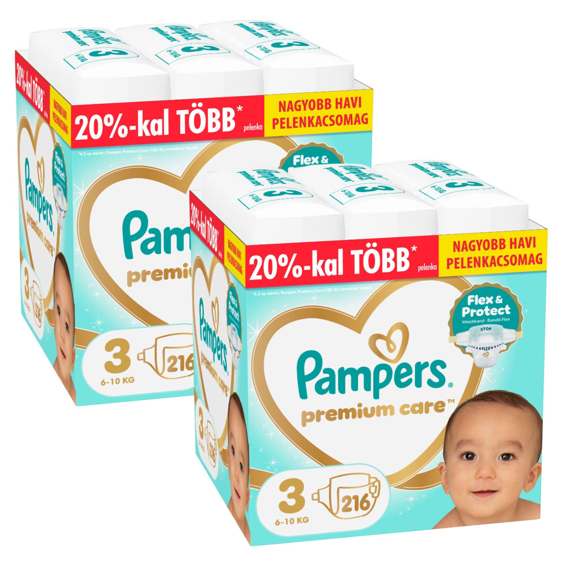 E-shop Pampers Premium Care mesačné balenie plienok 6-10 kg Midi 3 (432 ks)