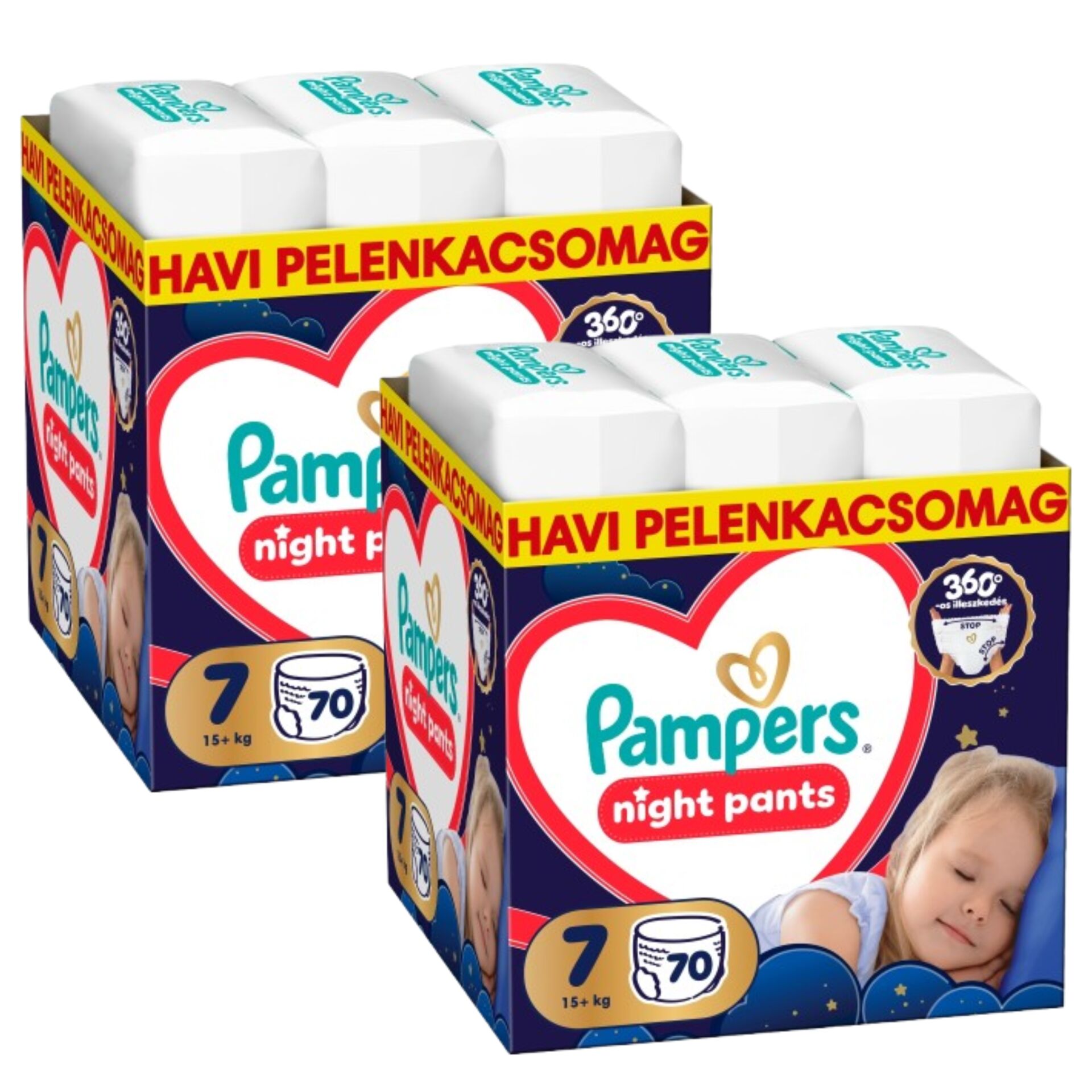 E-shop Pampers Night Plenkové Nohavičky 15kg+ Junior 7 (2x70ks)
