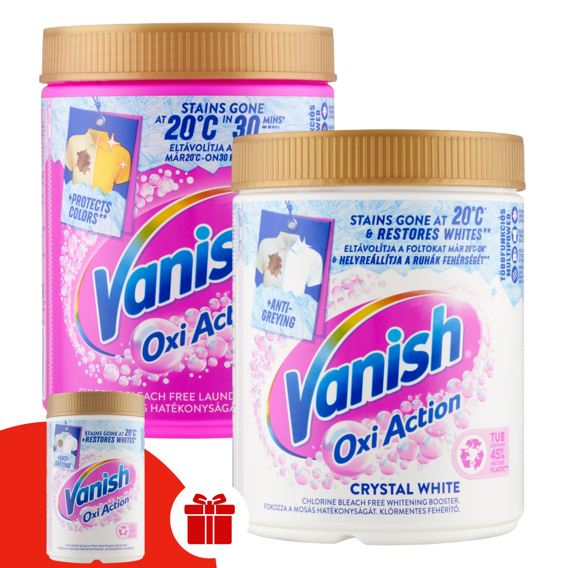 E-shop Vanish Práškový balíček + Darček Vanish Oxi Action Odstraňovač šk...