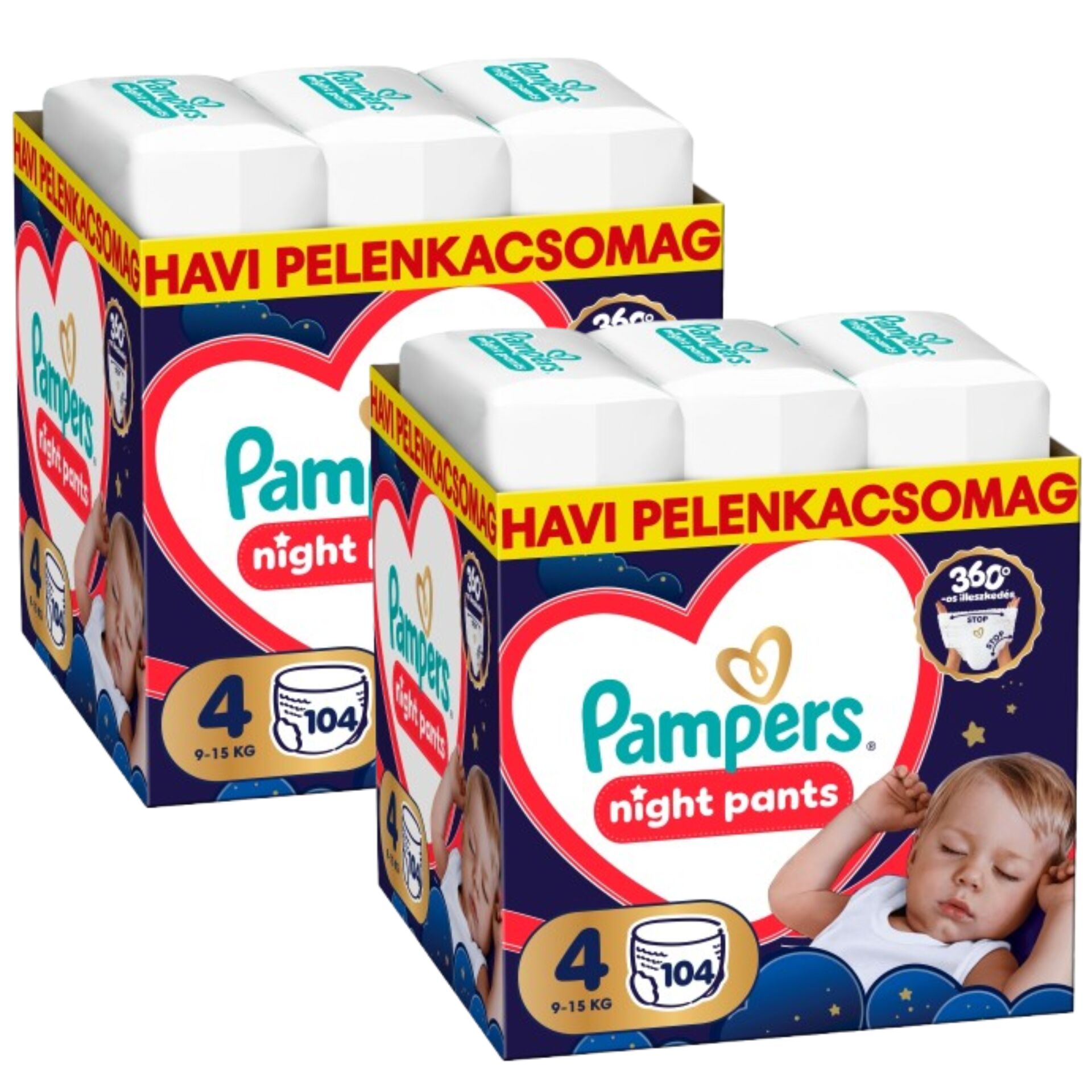 E-shop Pampers Night Nohavičkové plienky 9-15kg Maxi 4 (208 ks)