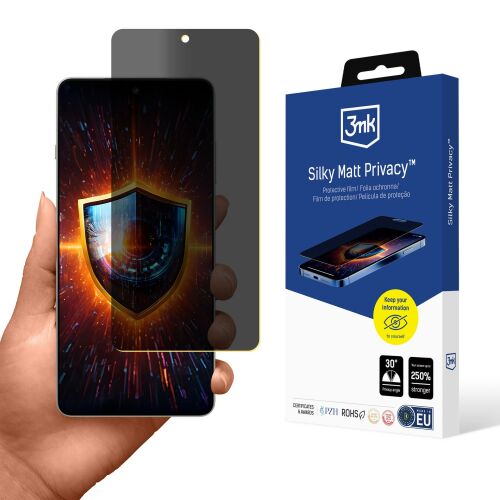 OnePlus 13R - 3mk Silky Matt Privacy 157900362 - Kijelzővédő fólia