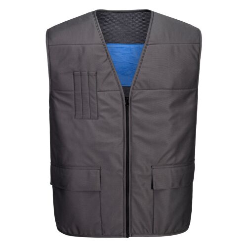 Portwest Hűtő mellény Slate Grey S/M, segít megelőzni a hőstresszt, munkaruha forró időjáráshoz - Munkás mellény